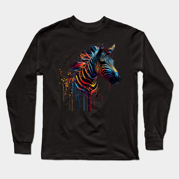 Zebra Long Sleeve T-Shirt by JH Mart